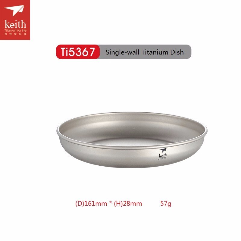 Keith titanium tallerken camping tallerken fad et sæt picnic udendørs service til udendørs indendørs: Ti5367