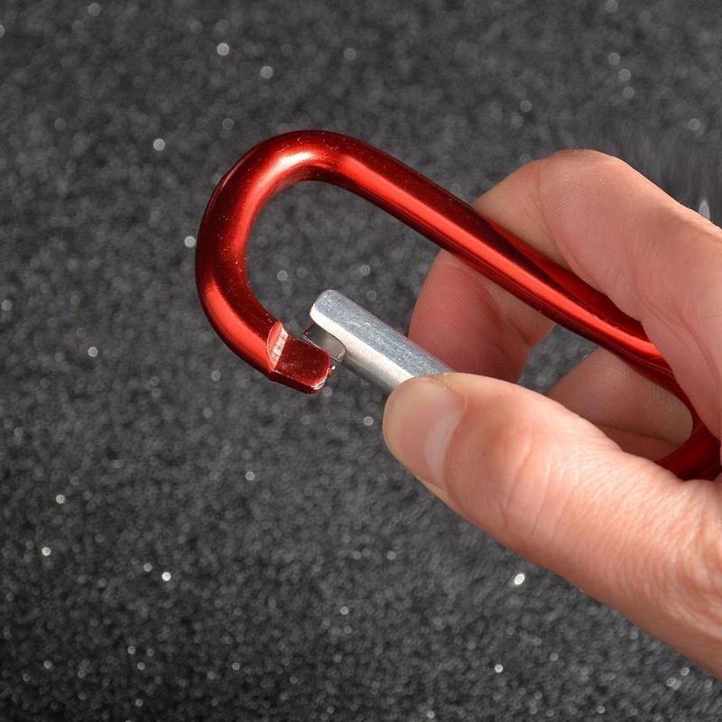 3pcs D Clip Carabiner Snap Spring Clasp Hook Keyring Carabiner Hook Locking Karabiner Carabina Small Camping Snap Clip Keyr U9w8