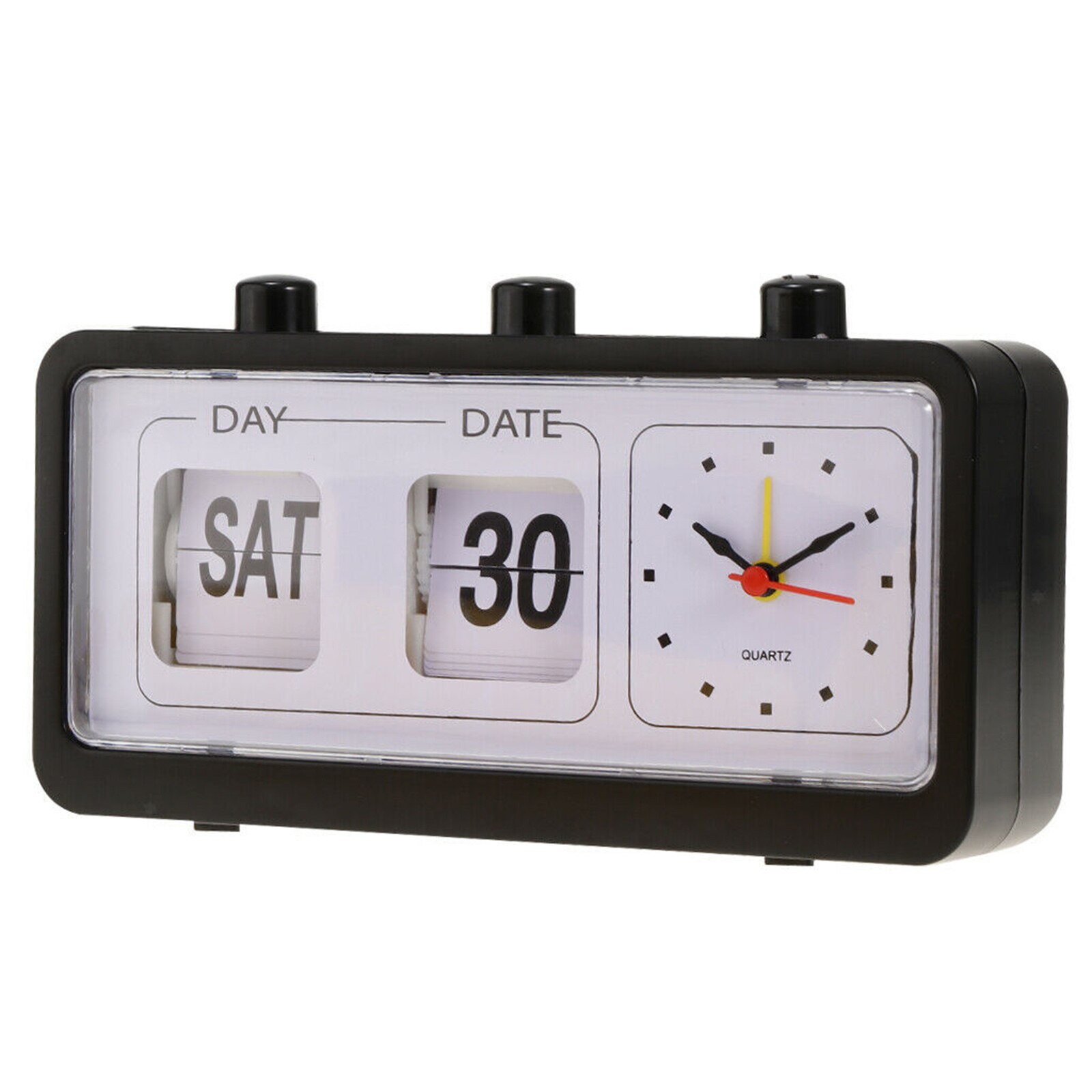 Retro Calendar Flip Clock Bedside Square Clock with 3 Press Button Household HG99
