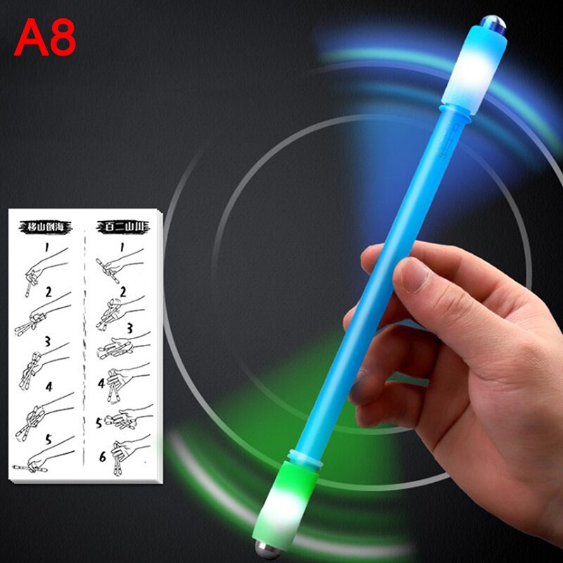 Novelty Spinning Pen Rotating Gaming Ballpoint Pen Kids Students Rotating Gaming Ballpoint Pen School Supplies Cute Stationery: A8