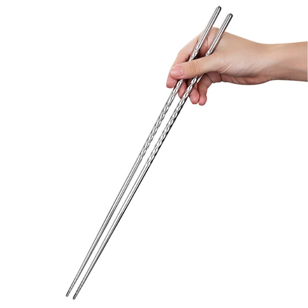 1 Pair Cooking Chopsticks Stainless Steel Chopsticks Extra Long Frying Chopsticks Pot Long Chopsticks Dishwasher Safe 38cm: Default Title