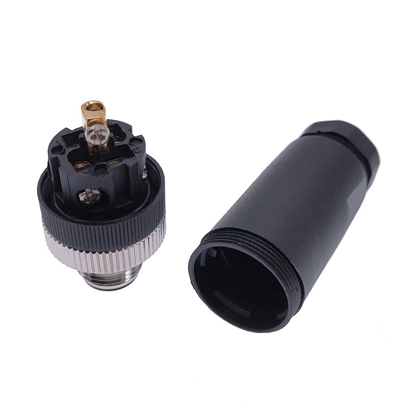 M12-Sensorstecker 4-polig 5-polig M12-8 wasserdichter männlicher und weiblicher Stecker mit Schraubgewinde und Kupplung A-Code-Sensoranschlüsse