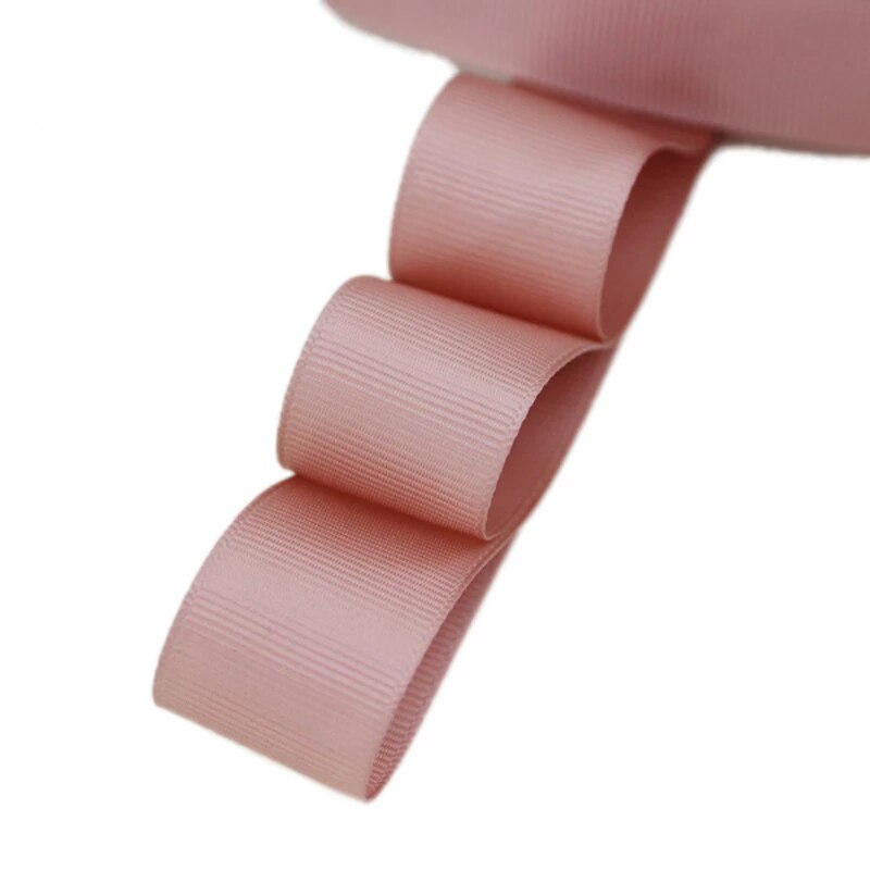 (10 Meter/Roll) Roze Vlees Grosgrain Lint Cadeaupapier Kerstmis Linten Kant