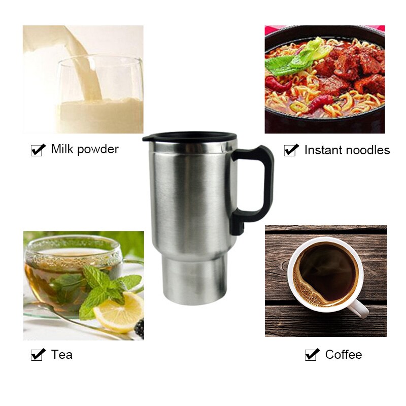 450ml Car Kettle Electric Water Kettle Portable Stainless Steel Cup Thermoses CSL88
