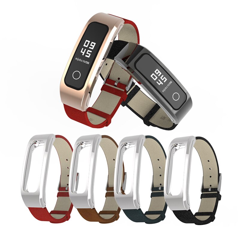 Mijobs Leder PU Handgelenk Gurt für Huawei Honor Band 4 Laufende Band Smart Armband Sport Armband für Honor Band 4 lauf