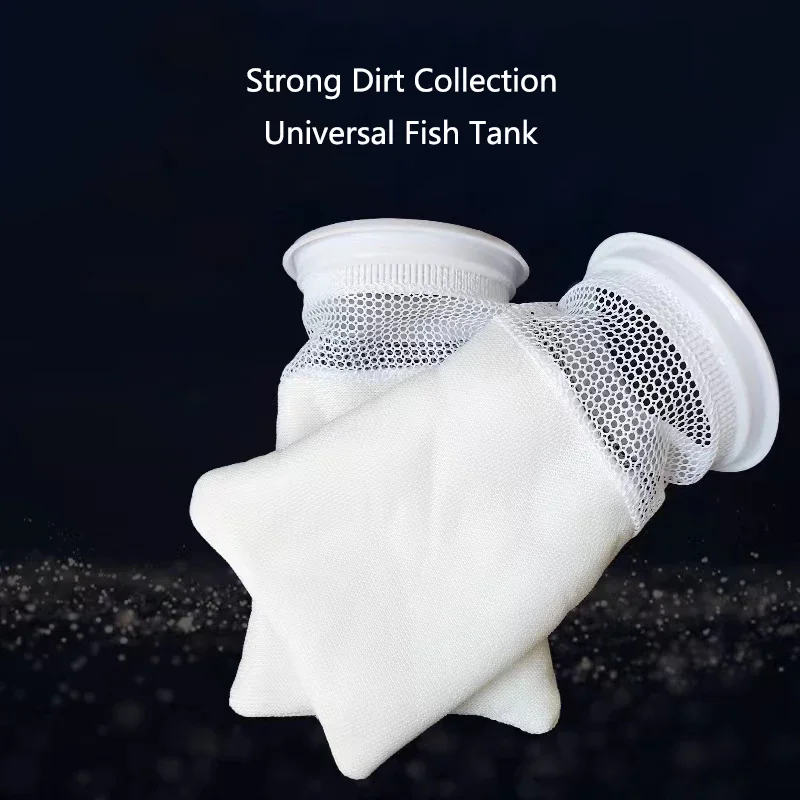 Anti Overflow Aquarium Filter Bag with Frame Washable Reusable Mesh Foam Carpet Sock Bag for Fish Marine Filtration System