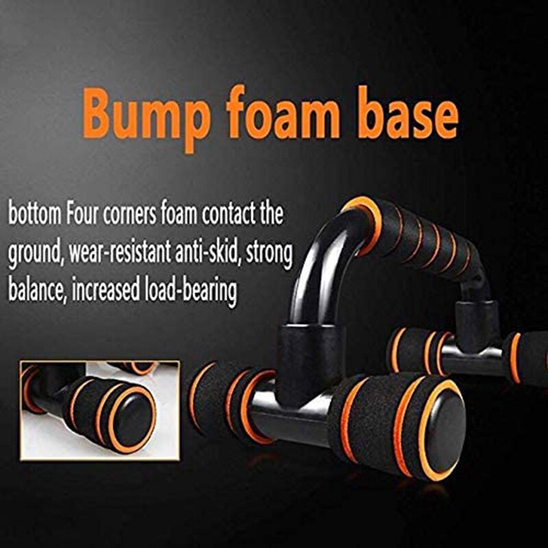 -Portable Non-Slip Handle Support, Fitness Equipment I-Shaped Push-Up Support Arm Abinal Muscle Training Device
