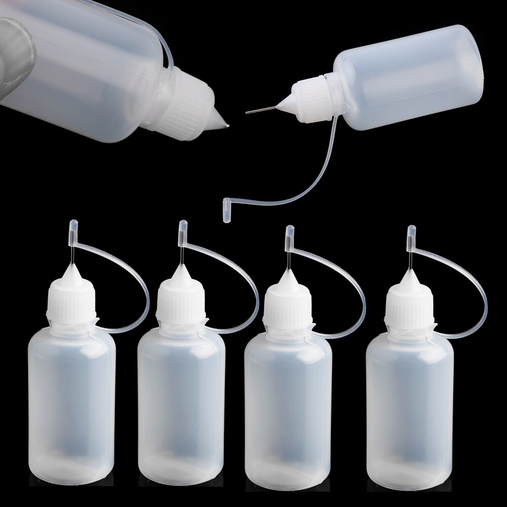 Aplicador de pegamento para manualidades, 5/10/20/30/50/100ML, botella de reutilización para papel Quilling, herramienta para manualidades de papel de álbum de recortes, 5 uds.