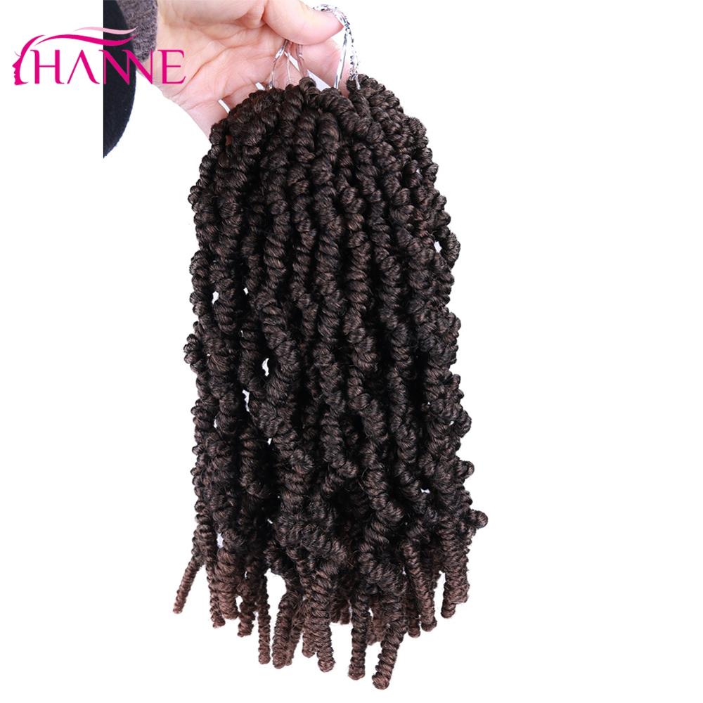 HANNE Synthetic Hair Crochet Passion Twist 15 Strands in One Bulk Black Brown Extensions Wigs For Black Women