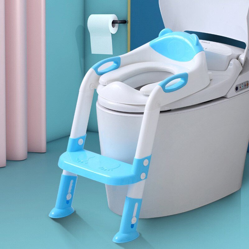 Baby potte træningssæder baby folde toilet træning potter børn sikkerhedshåndtag skål urinal potter med justerbar stige