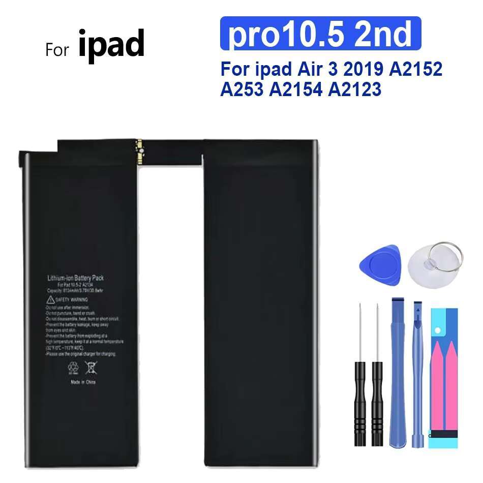 Batterie pour Apple ipad 10 9 8 7 6 5 4 3 2 1 Air 1 2 3 4 4ème 5 5ème A2588 A2324 A1315 A1484 A2152 A2197 A1547 A1403: Black