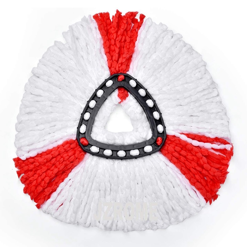 Mop Cloth,Set of 4 Mop Head Mop Replacement 360 Degree Rotation 2 in 1 Microfiber Mop for Vileda Turbo
