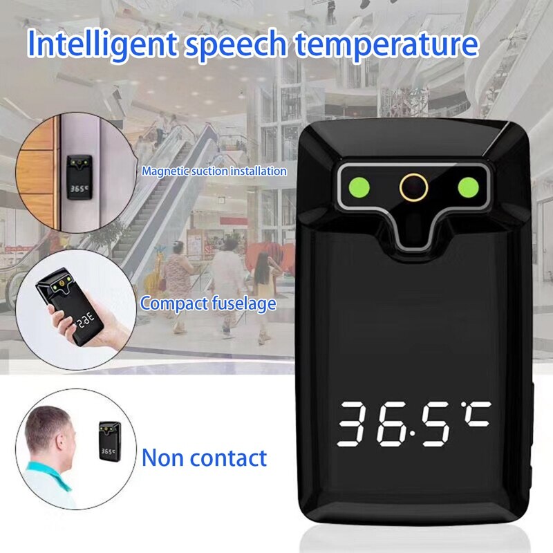 Wall Mounted Bluetooth Forehead Infrared Thermometer – °C/°F, Non-Contact, Digital Display, Model Q5