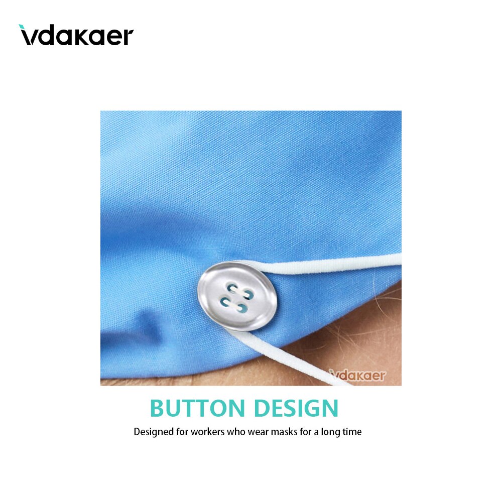 Protect teeth pattern dentist cap Dental clinic nursing cap with button nurse Accessories worker hat