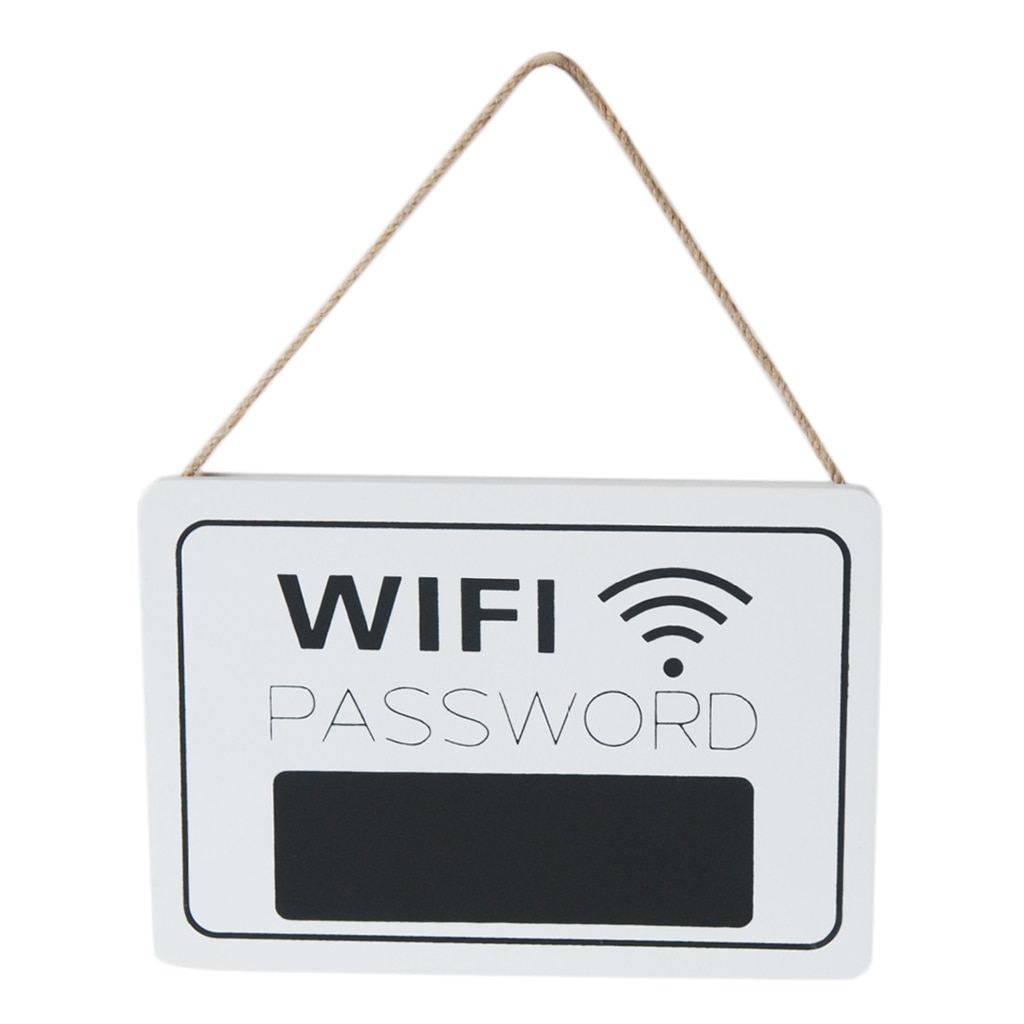 WiFi Password Sign - WiFi Password Hanging Board, Wall-Mount Wooden WiFi Sign for Home and Business