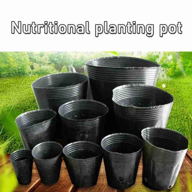 10 pz vaso da fiori in plastica per vivaio per piantine da giardinaggio contenitori per fioriere dimensioni multiplo vaso da fiori opzionale