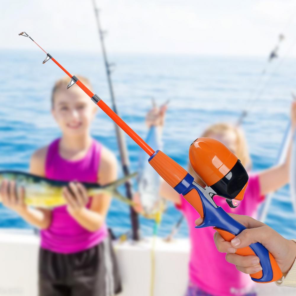 Kids Telescopic Fishing Pole Pod All-in-One Reel Line Kit for Youth Beginners