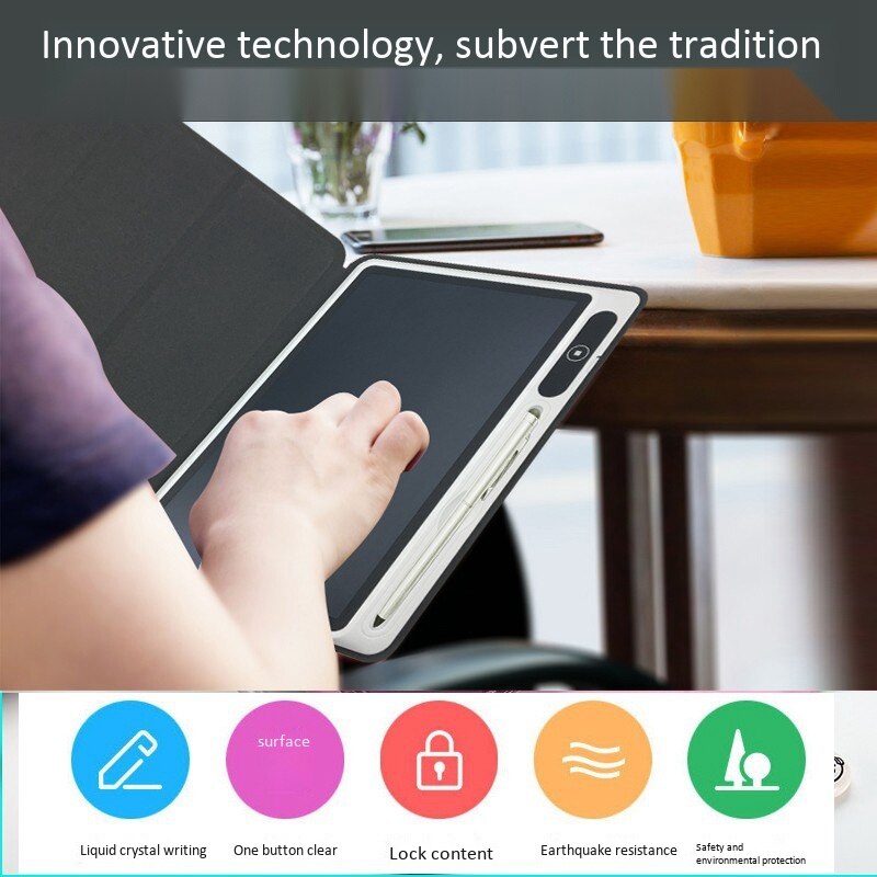 Drawing Board 10.1 Inch LCD Electronic Writing Tablet with Leather Case and Stylus
