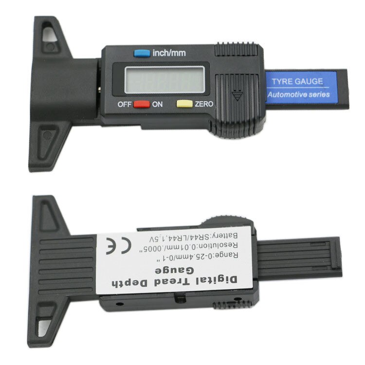 Digitaalinen syvyysmittari jarrusatula kulutuspinnan syvyysmittari lcd-renkaan kulutuspinnan mittari autonrenkaille 0-25.4mm mittaustyökalu jarrusatula