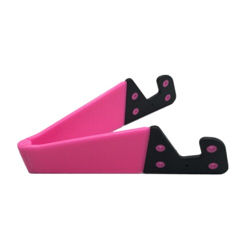 Bsliufang universal v-em forma de suporte do telefone celular móvel para smartphone & tablet ajustável plástico dobrável suporte portátil: rosered