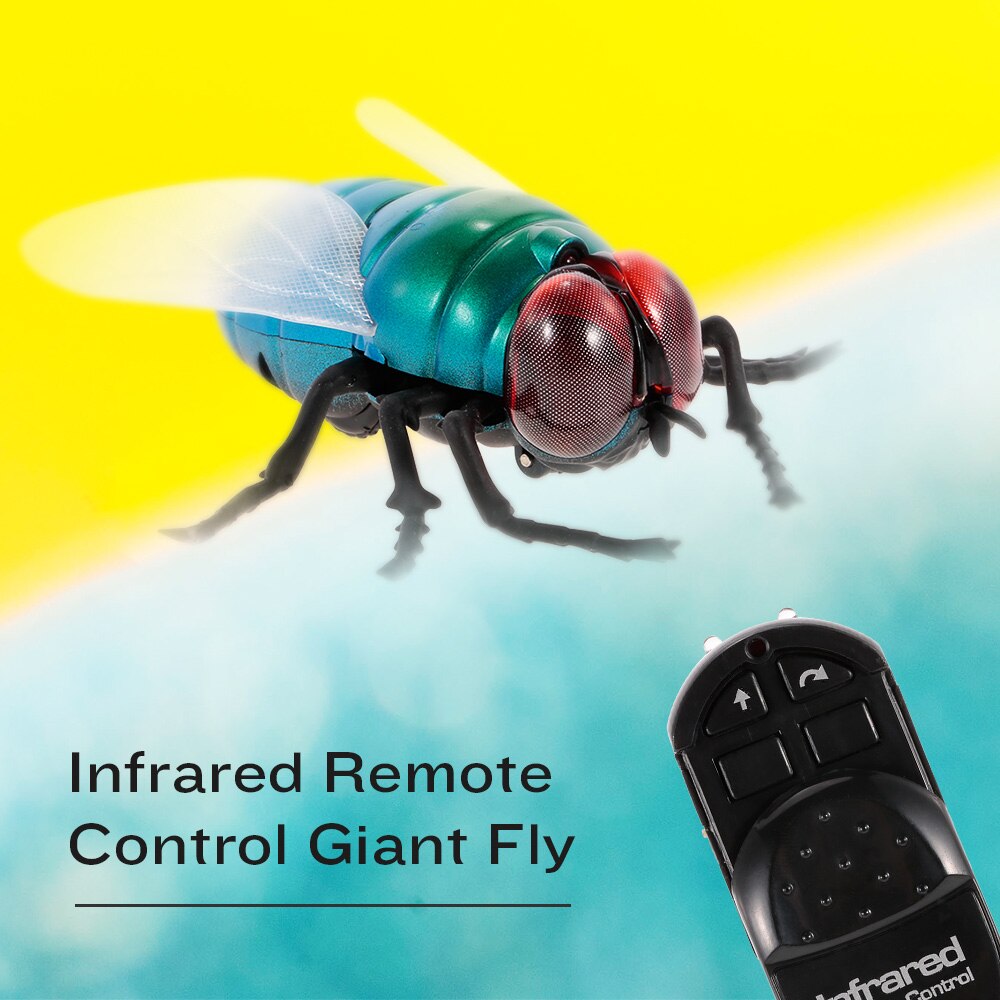 Simulação de controle remoto infravermelho gigante voar rc inseto rc brinquedo animal com 3 bateria para crianças engraçado jogar rc robô brinquedos