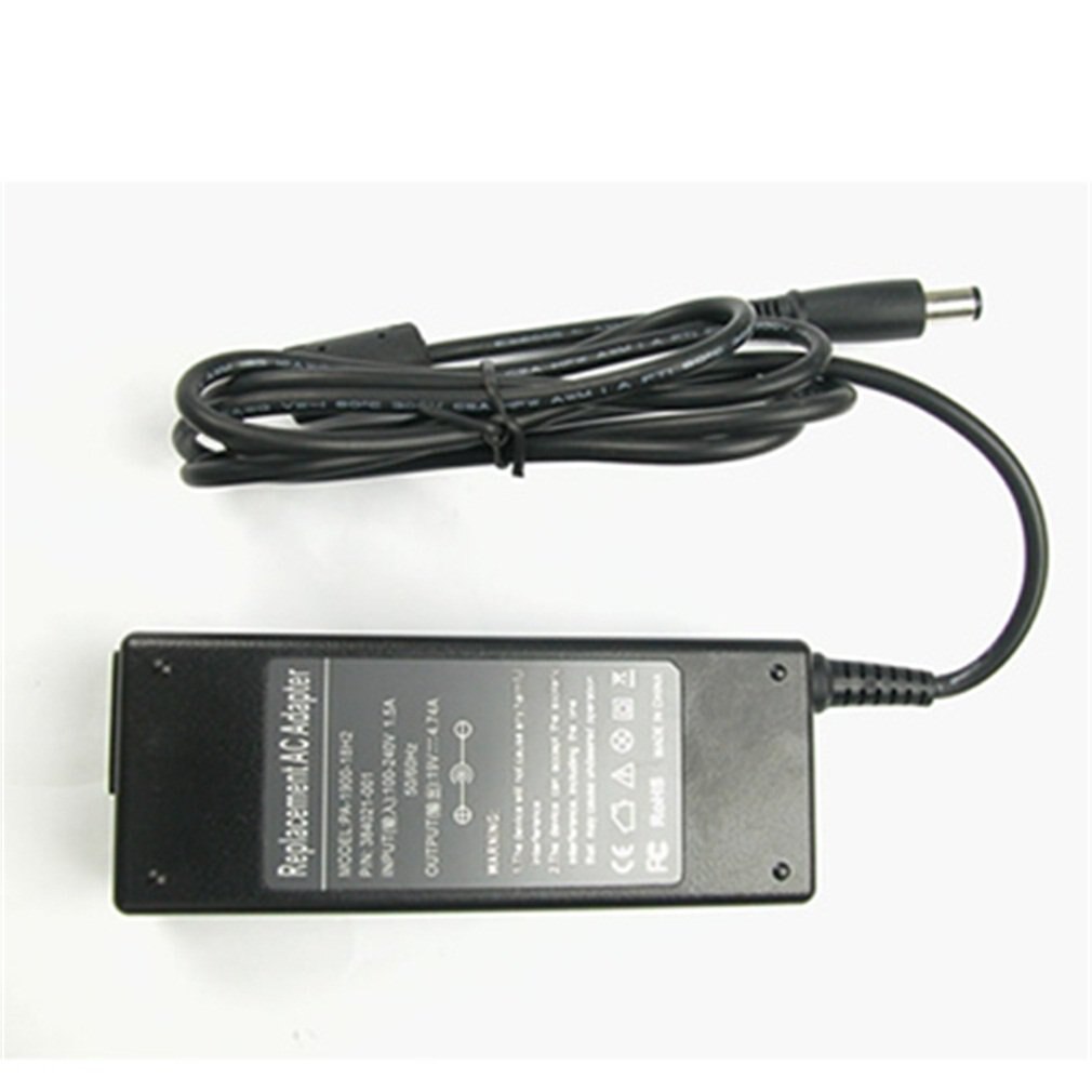 Battery power charger adapter for hp compaq presario laptop, portable, durable, black color 3,5  hp 18,5 v hp uk plug