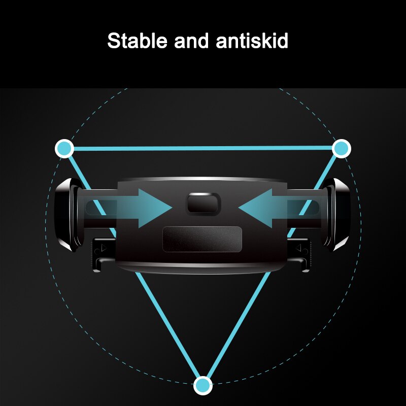 Car Cell Phone Mount Car Air Vent Clip Holder Universal Stand Hands Free Cradle Adjustable Black CSL88