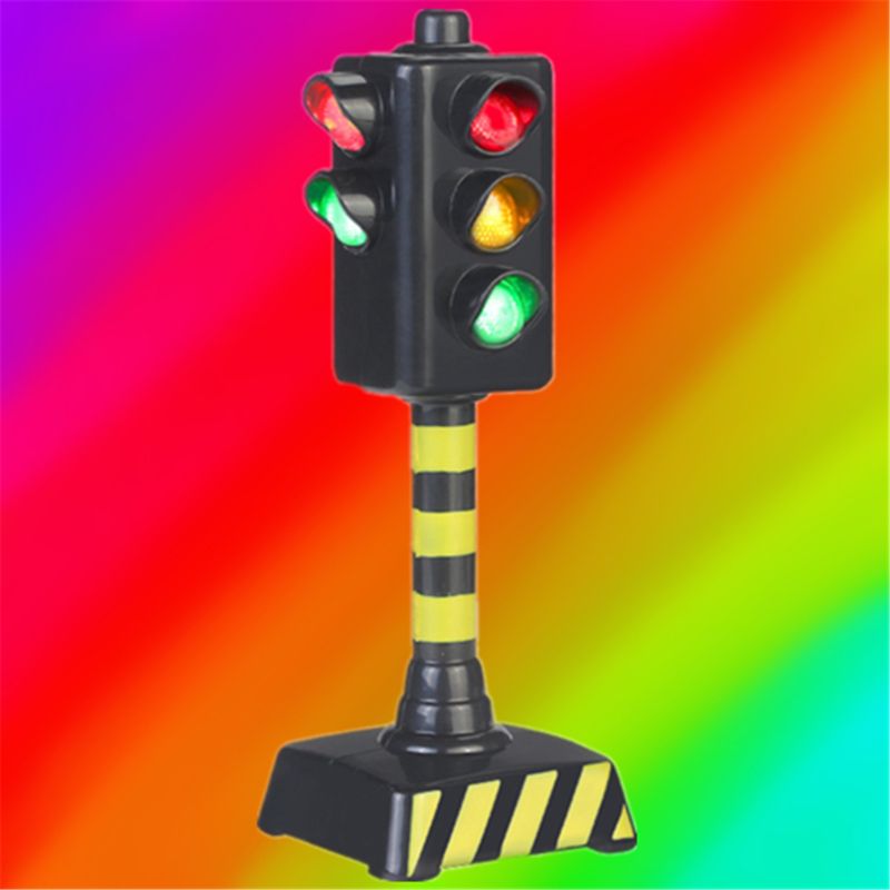 Mini Traffic Signs Road Light Block with Sound LED Children Kids Educational