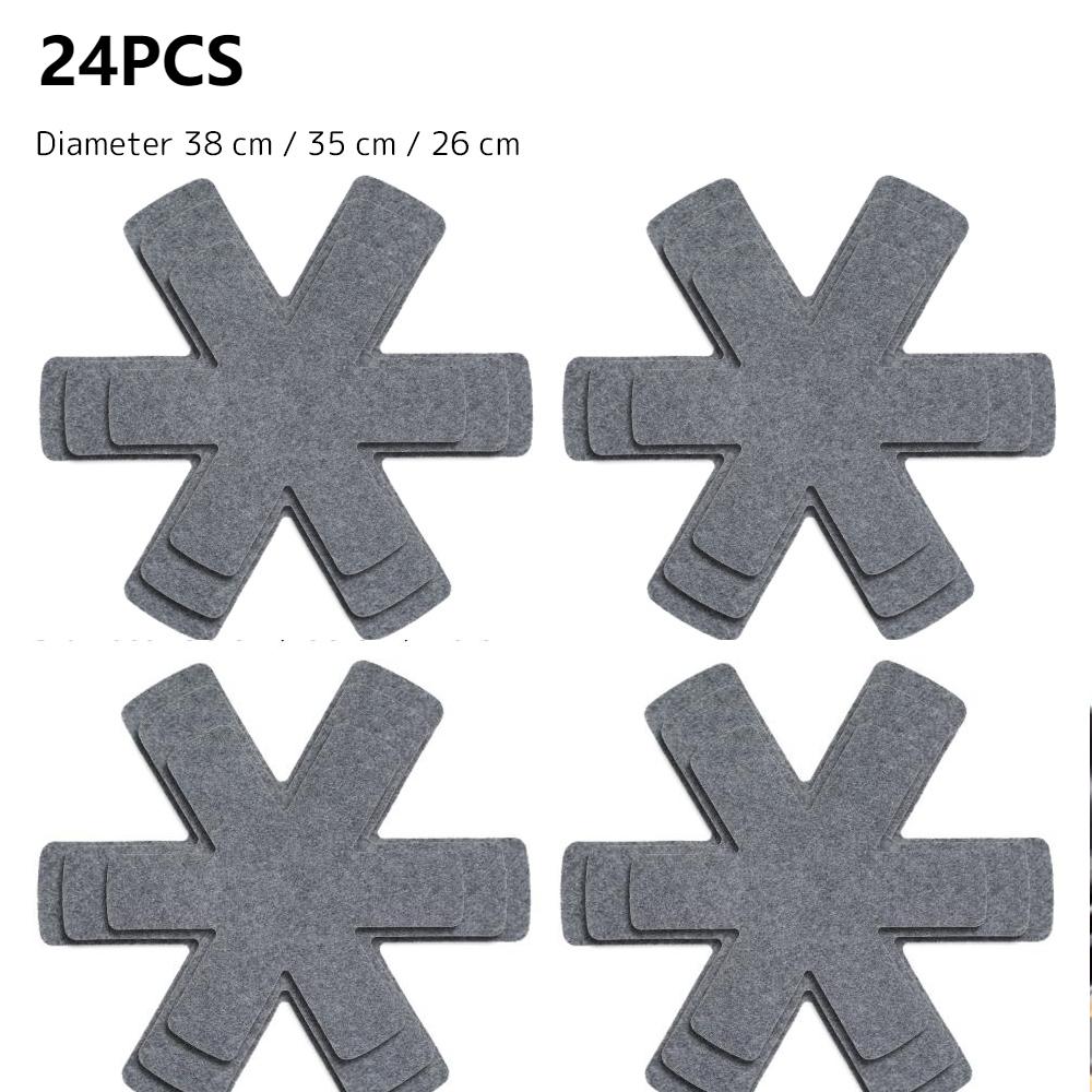 Pot and Pan Protectors 12Pcs Pot Dividers Pad Non-woven 3 Sizes Pans Separator Pads for Protecting Separators Pads Cookware