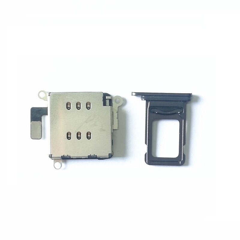 Para iPhone 11 11Pro 11 Pro Max lector de Doble tarjeta SIM flex cable + soporte para tarjeta SIM reemplazo adaptador de ranura