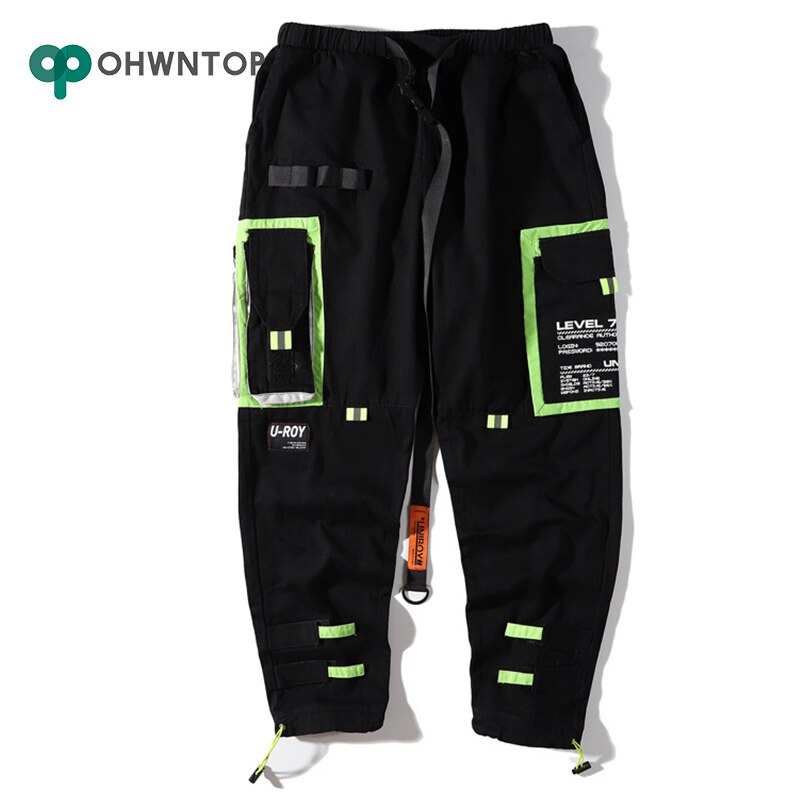 Pantalones de chándal para hombre, pantalones de harén Cargo con múltiples bolsillos, pantalones casuales de estilo Hip Hop para hombre, pantalones para correr, pantalones informales a la