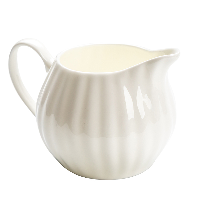 Taza de cerámica spigot, taza de café, leche, pequeño tanque de leche, taza de leche, hueso de flor, china, alivio británico, aparato para café a juego