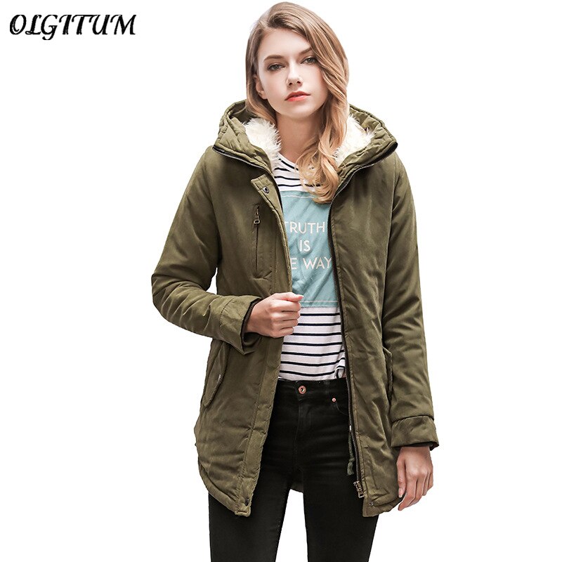 Chaude hiver veste manteau femmes décontracté Parka épaissir laine d'agneau épissure Outwear femme longue fermeture éclair à capuche hiver veste