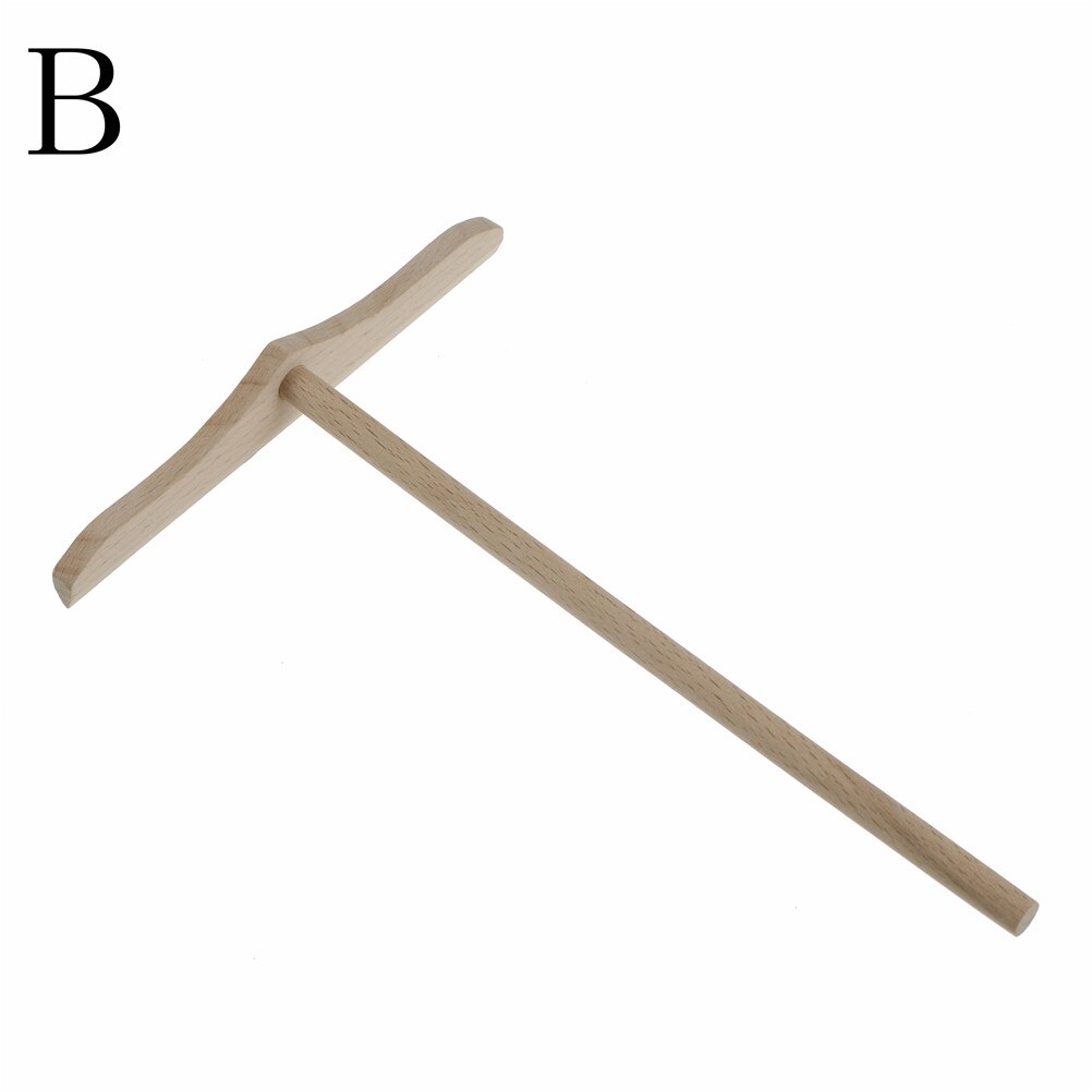 2 Stijlen Specialiteit Crêpe Pannenkoek Beslag Houten Strooier Stok Thuis Keuken Tool Diy Restaurant Kantine Speciaal Levert: B