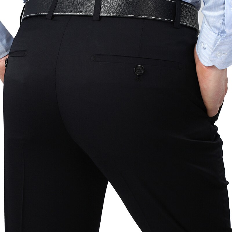 Mu Yuan Yang Zomer Stijl Mens Zijden Pak Broek 44 42 Mode Dunne Jurk Broek Slim Klassieke Werk broek Mannelijke Clorhes