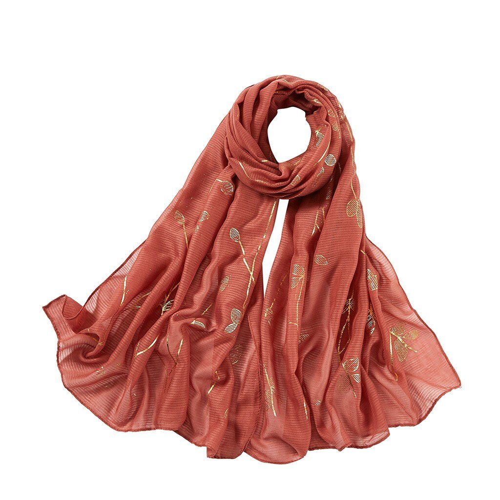 Vrouwen Chiffon Hoofddoek Bloemenprint Hoofd Slijtage Hijab Lange Sjaal Moslim Sjaal Islamitische Hijaabs Arabische Wrap Hoofd Sjaals: Watermelon Red 