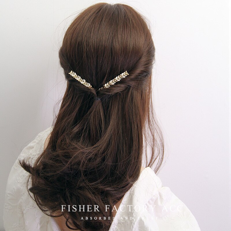 exquisit elegante Perle Strass Haarnadeln Frauen Mädchen Haarspangen Stifte Haarspangen Zubehör Hairgrip Kopfschmuck Kopfbedeckung