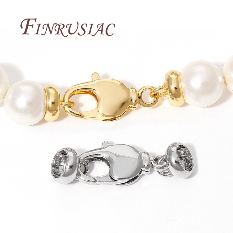 1-5 unids/lote 18K cierre de langosta chapado en oro Real para joyería, sujetadores para pulseras, cierres de collar, accesorios de hallazgos DIY