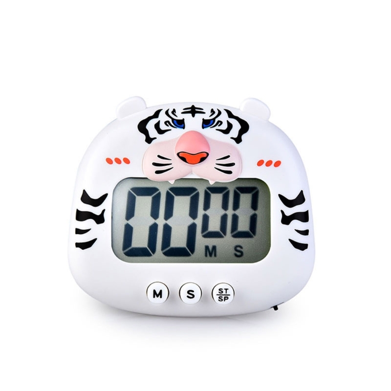 Niedlicher Cartoon-Tier-Countdown-Timer, Frosch-Kuh, digitaler Kochtimer mit Ständer