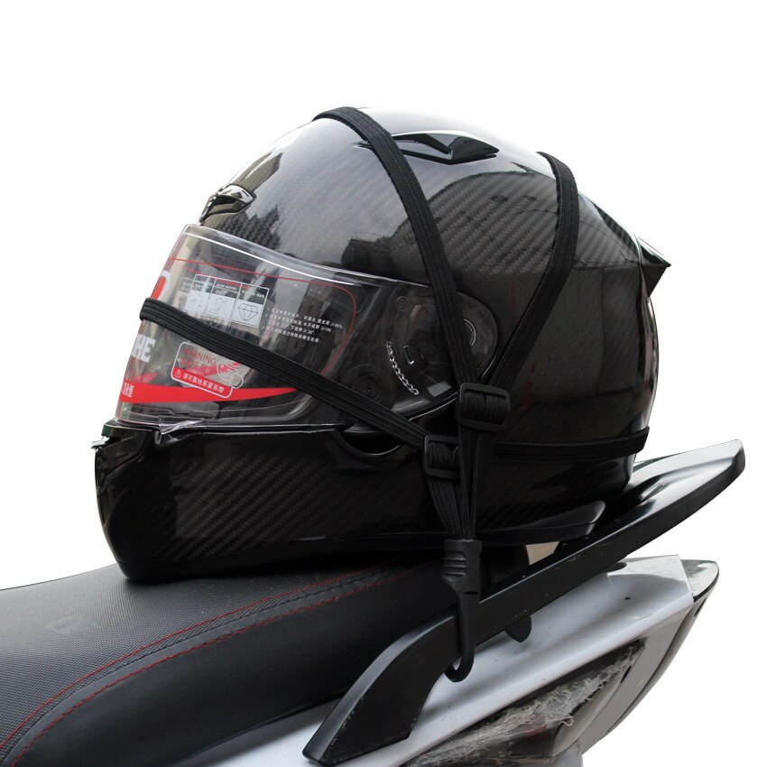 Universal motorcykel bagage net reb moto hjelm net holder bagage reb elastik lastnet kroge bandage motorcykel tilbehør
