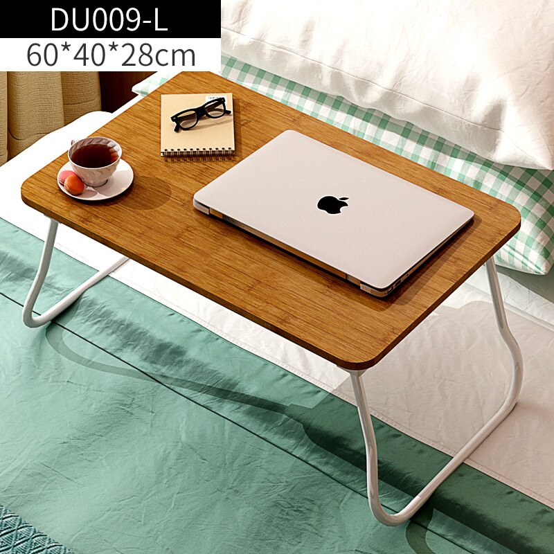 MDF Table, Fiberboard Small Dormitory Computer Bed Desk, Artificial Board Student Folding Small Table, Bedroom Seating: Blue