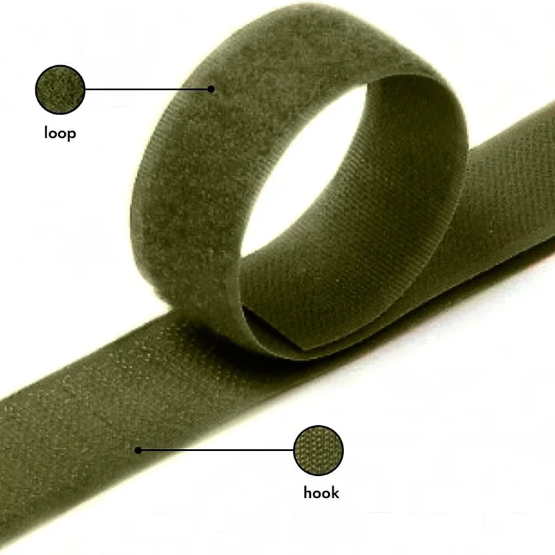 2M/Pairs Colorful Sew On Hook and Loop Tape Non-Adhesive Fastening Nylon Fabric Tape DIY Craft Interlocking Tape Sewing Fastener