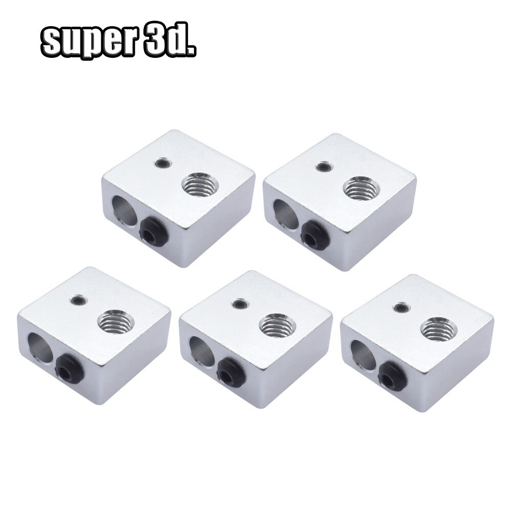 2 stuks Aluminium vaste blok warmte blok voor 3D printer extruder MK7/MK8.