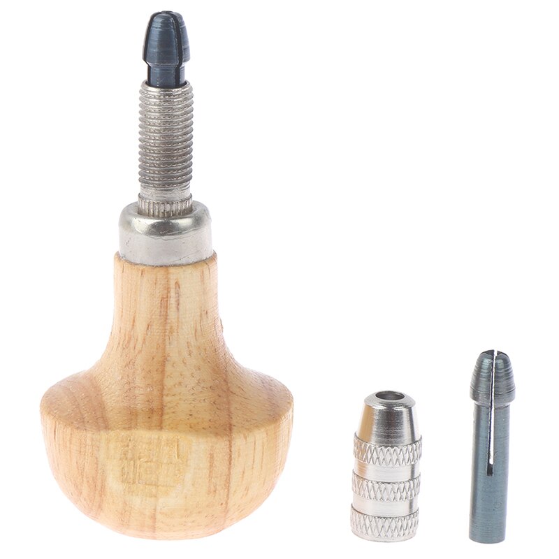 Joyería Pin Vise mango de madera alambre trenzado envolver los relojes Pin taladro de tornillo kit de herramientas de joyería