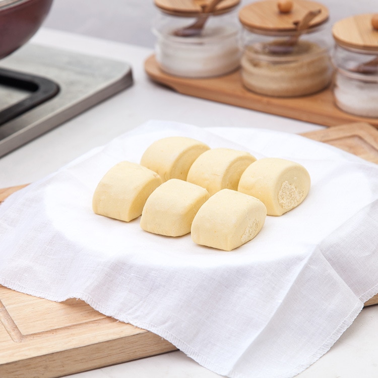 1/2PC Cotton Steam Cloth For Steaming Grid Cleaning Steam Basket Cloth Cookware Kitchen Stuffed Buns Steamed Bread Steamer Mat