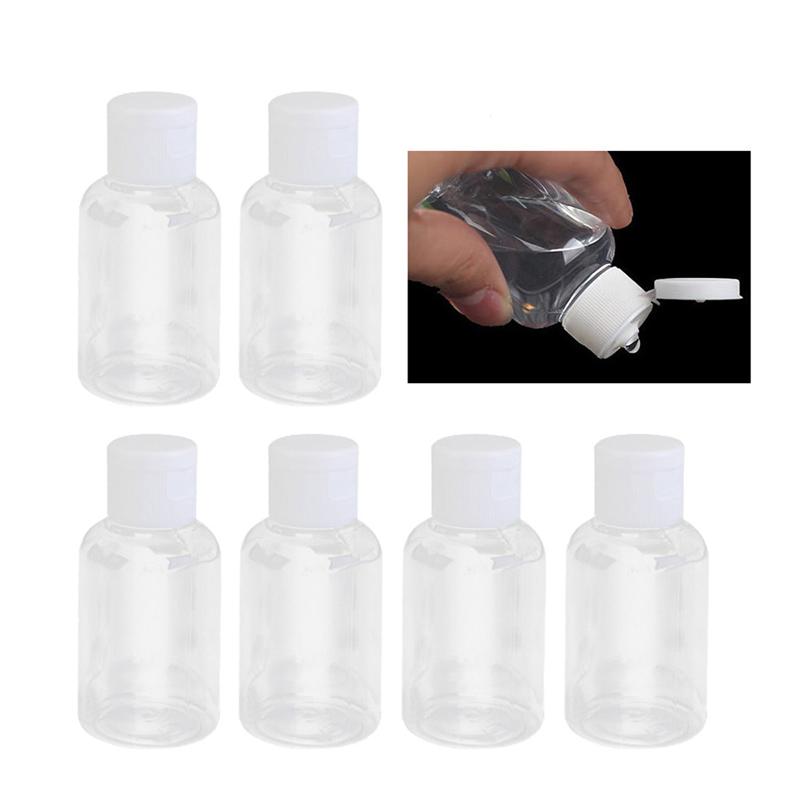 10 stuks 50ml lege plastic monsterflesjes, potjes, flesjes met klapdeksel, perfect voor verzachtende water-douchegel-emulsie