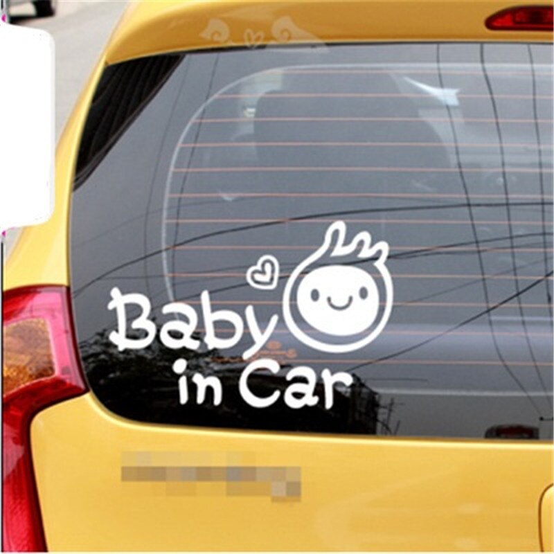 Wit Styling Auto Accessoires Baby In Auto Grappige Stickers En Stickers Cartoon Auto Sticker Snijden Sticker Vinyl Sticker