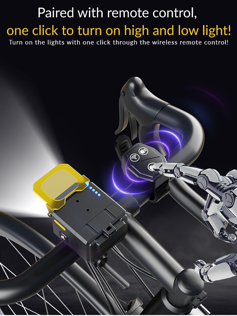 3200 Lumen hellste Fahrradlichter für Nachtfahrten IPX5 wasserdichter Fahrradscheinwerfer USB wiederaufladbares Fahrradlicht mit Nebelscheinwerferabdeckung
