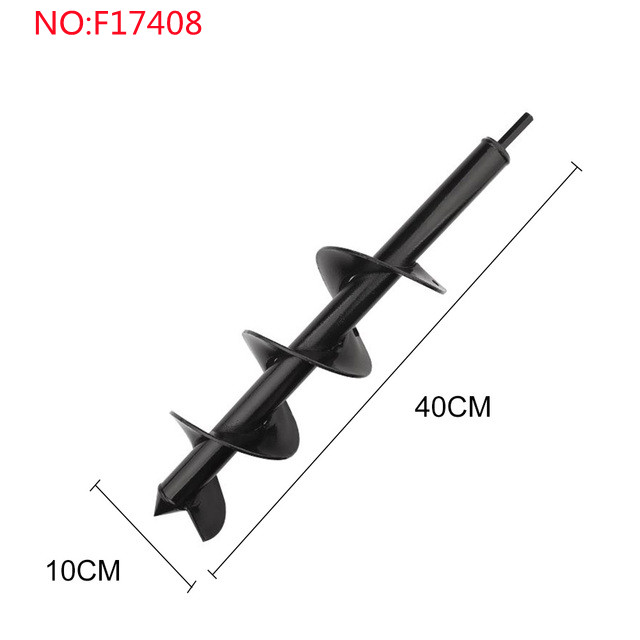 Auger Drill Bit Garden Auger Spiral Bit Flower Planting Hole Digger Ground Auger Yard Gardening DIY Planting Tool: 10X40CM