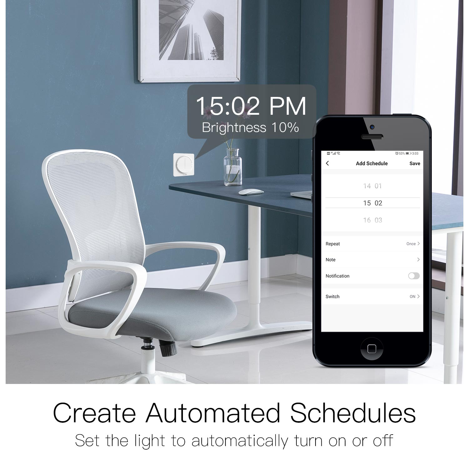 WiFi Smart Touch Light Dimmer Switch Touch Timer Brightness Memory Smart Life/Tuya APP Remote Control Work with Alexa Google